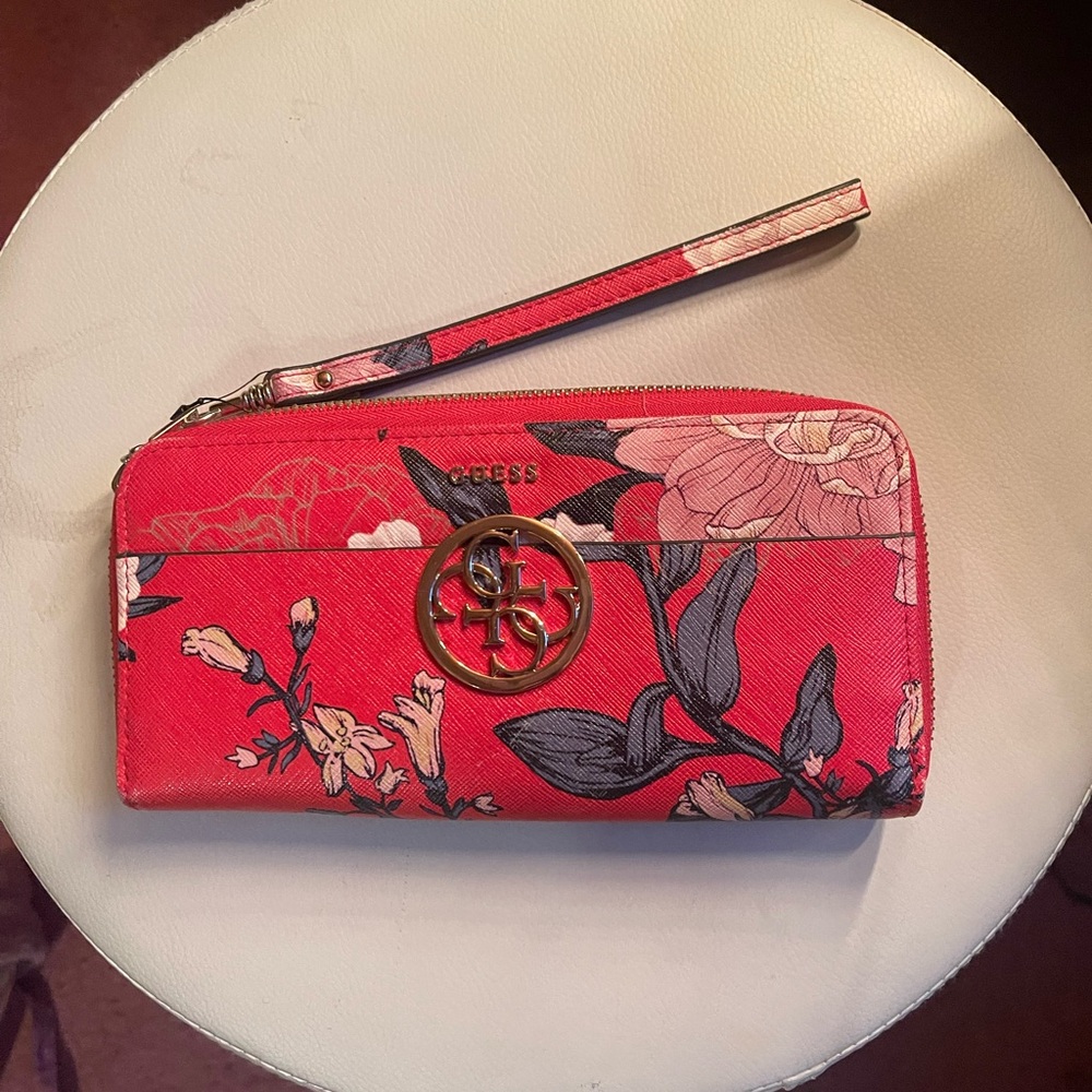 Guess Red Floral Women's Wallet